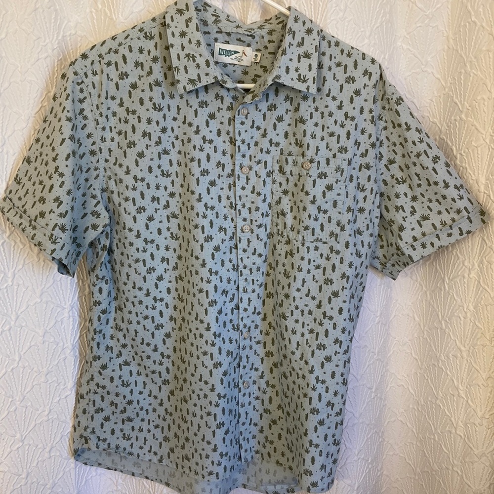 Huckberry Wellen mens large short sleeve button up